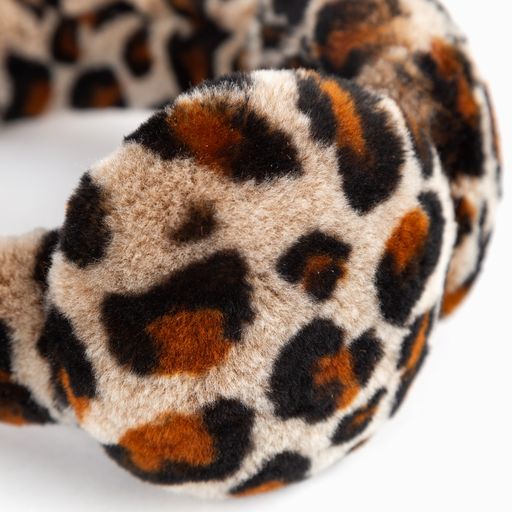 Ugg Sheepskin Earmuff Leopard-Earmuffs-PEROZ Accessories
