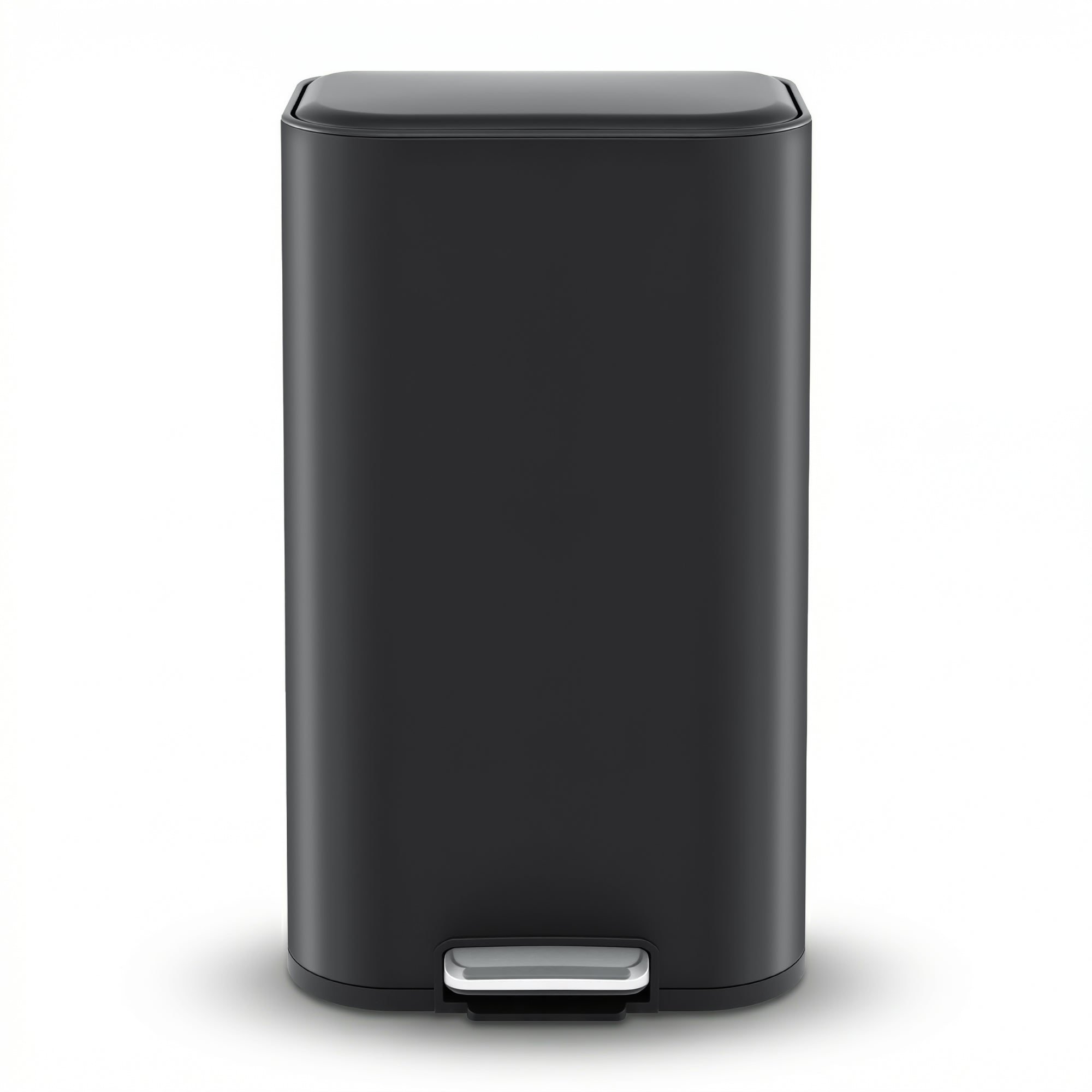 Cefito Kitchen Trash Can 40L Pedal Bins Rubbish Bin Steel with Soft Close Lid, Removable Inner Bucket, Rectangular Garbage Can Recycling Bin, Black-Home & Garden > Kitchen Bins > Pedal Bins-PEROZ Accessories