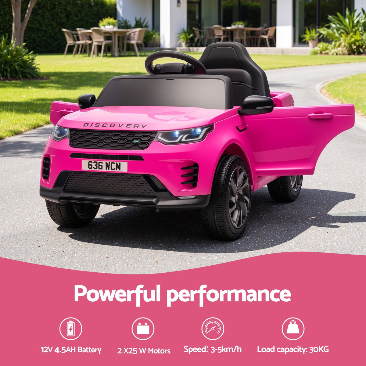 Land Rover Ride On Car Kids SUV 12V Kids Electric Car Remote Control Pink-Baby & Kids > Ride On Cars, Go-karts & Bikes > Ride On Cars-PEROZ Accessories