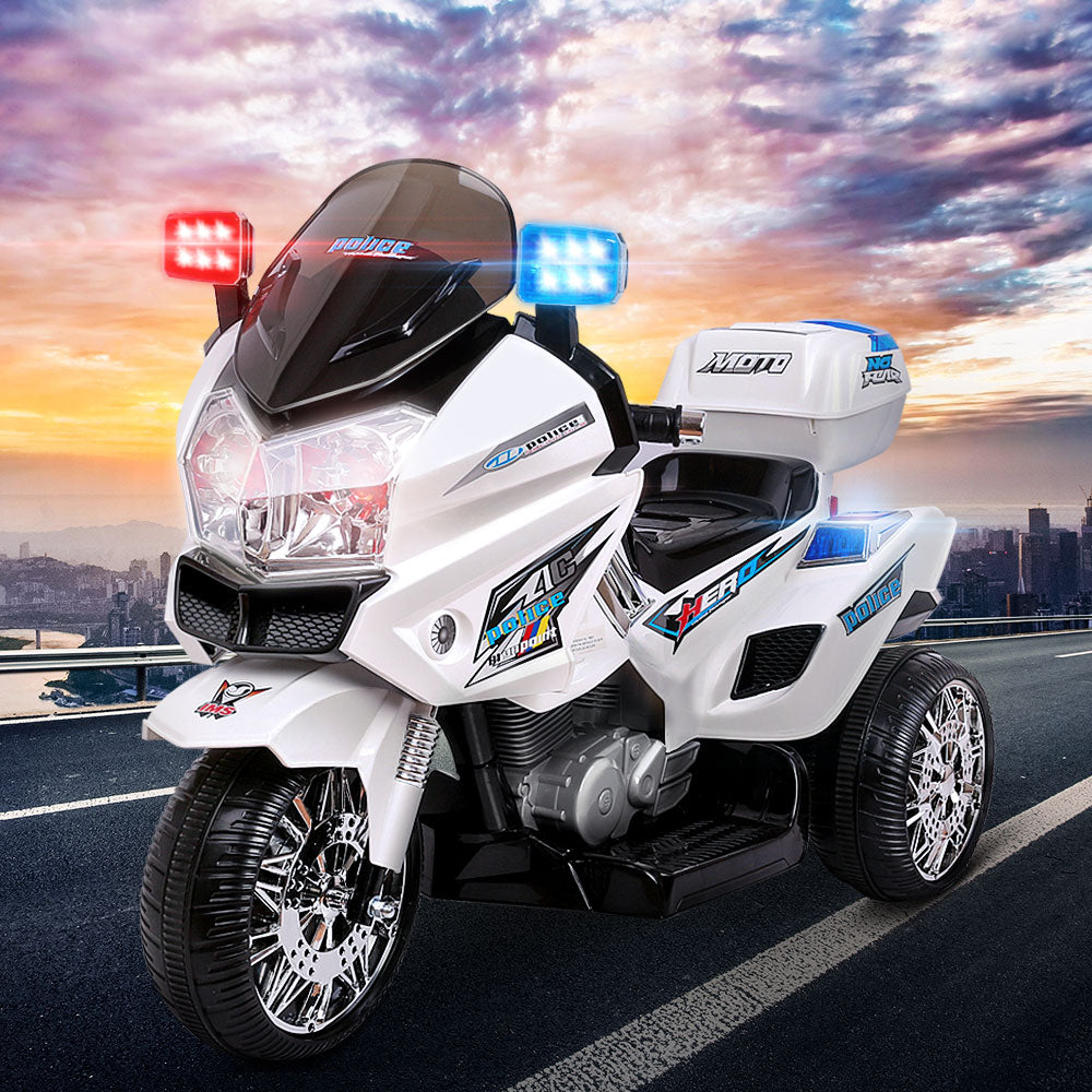 Rigo Kids Ride On Motorbike Motorcycle Car White-Ride on Toys - Motorbikes-PEROZ Accessories