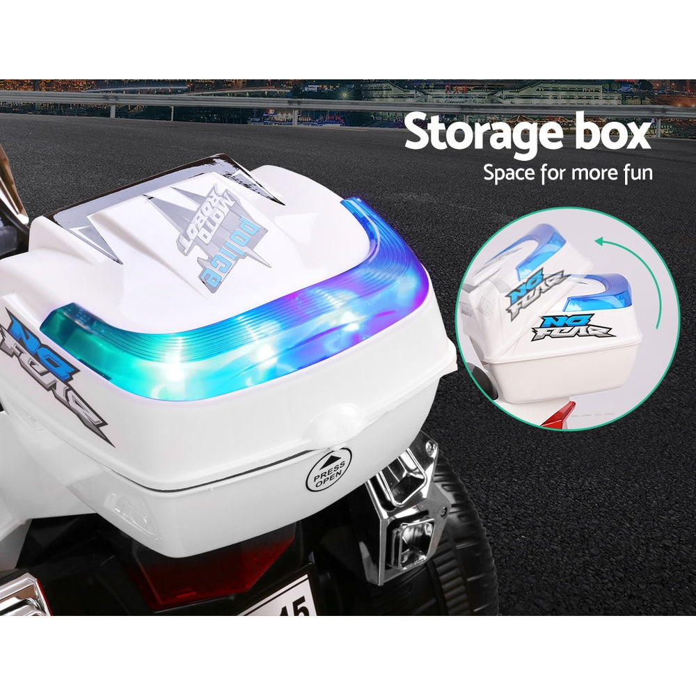 Rigo Kids Ride On Motorbike Motorcycle Car White-Ride on Toys - Motorbikes-PEROZ Accessories