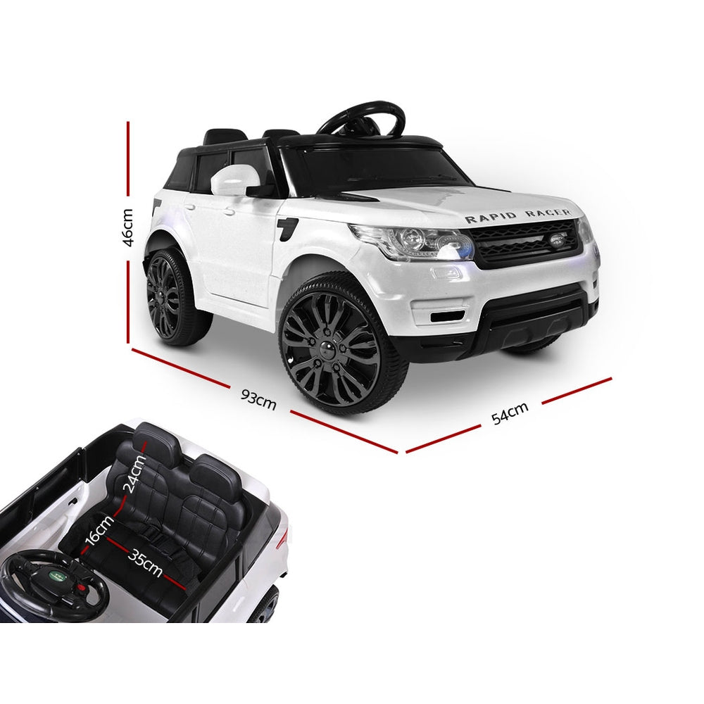 Rigo Kids Electric Ride On Car SUV Range Rover-inspired Cars Remote 12V White-Ride on Toys - Cars-PEROZ Accessories
