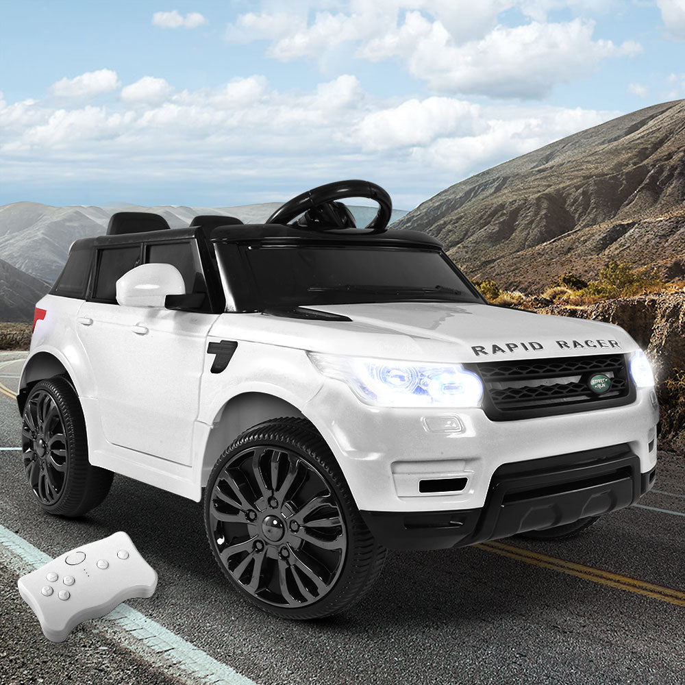 Rigo Kids Electric Ride On Car SUV Range Rover-inspired Cars Remote 12V White-Ride on Toys - Cars-PEROZ Accessories
