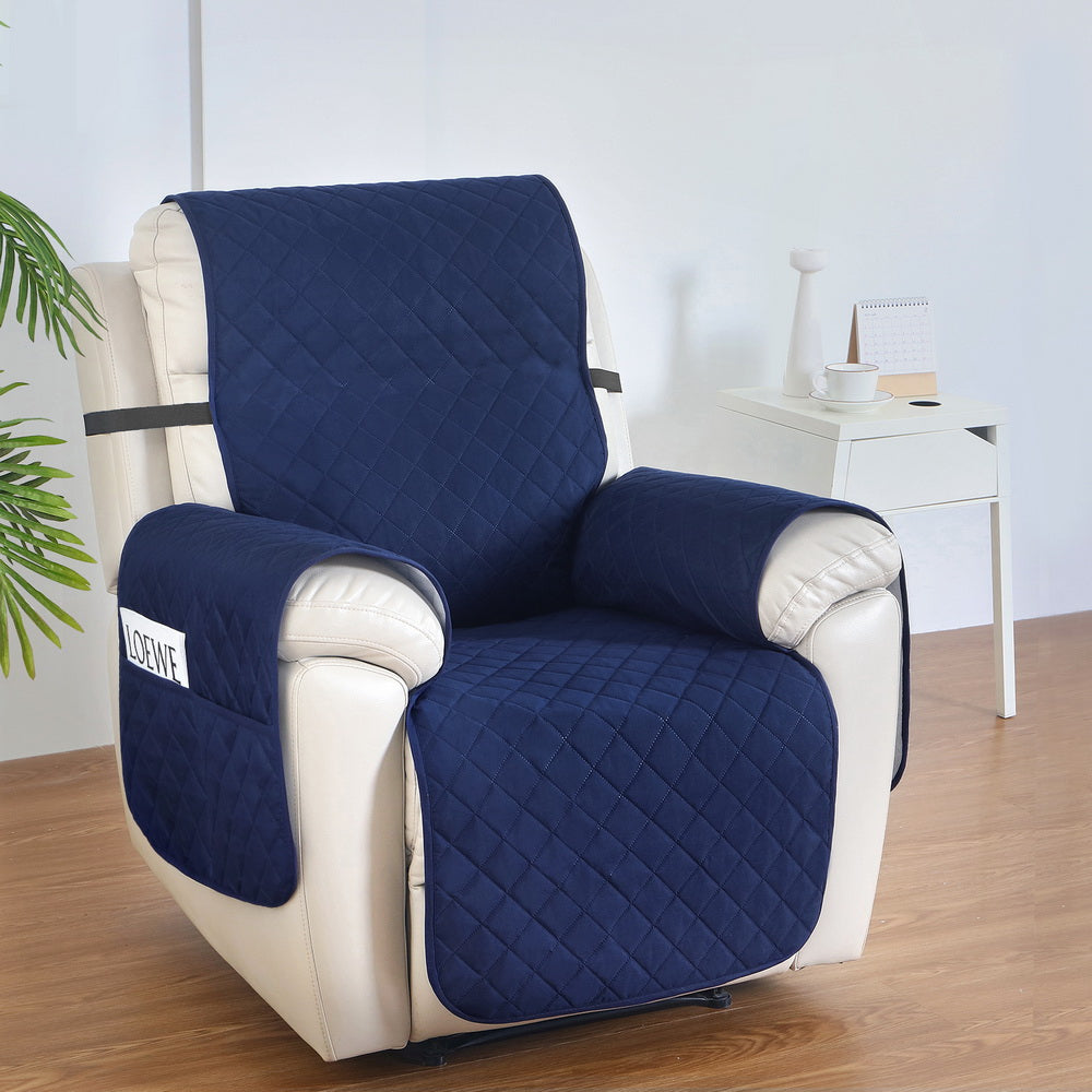 Artiss Recliner Chair Cover 100% Water Resistant Navy-Furniture > Bar Stools & Chairs-PEROZ Accessories