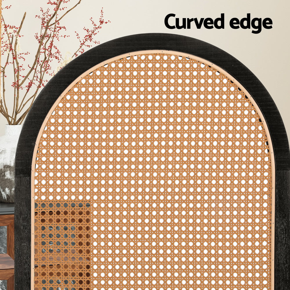 Artiss 3 Panel Room Divider Screen 151x180cm Rattan Brown-Furniture > Bedroom-PEROZ Accessories