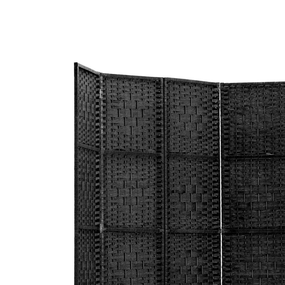 Artiss 6 Panel Room Divider Screen Privacy Timber Foldable Dividers Stand Black-Furniture > Living Room-PEROZ Accessories