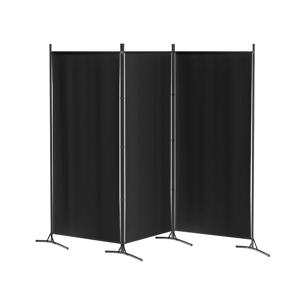 Artiss 3 Panel Room Divider Screen 260x180cm Fabric Black-Furniture > Bedroom > Room Dividers-PEROZ Accessories