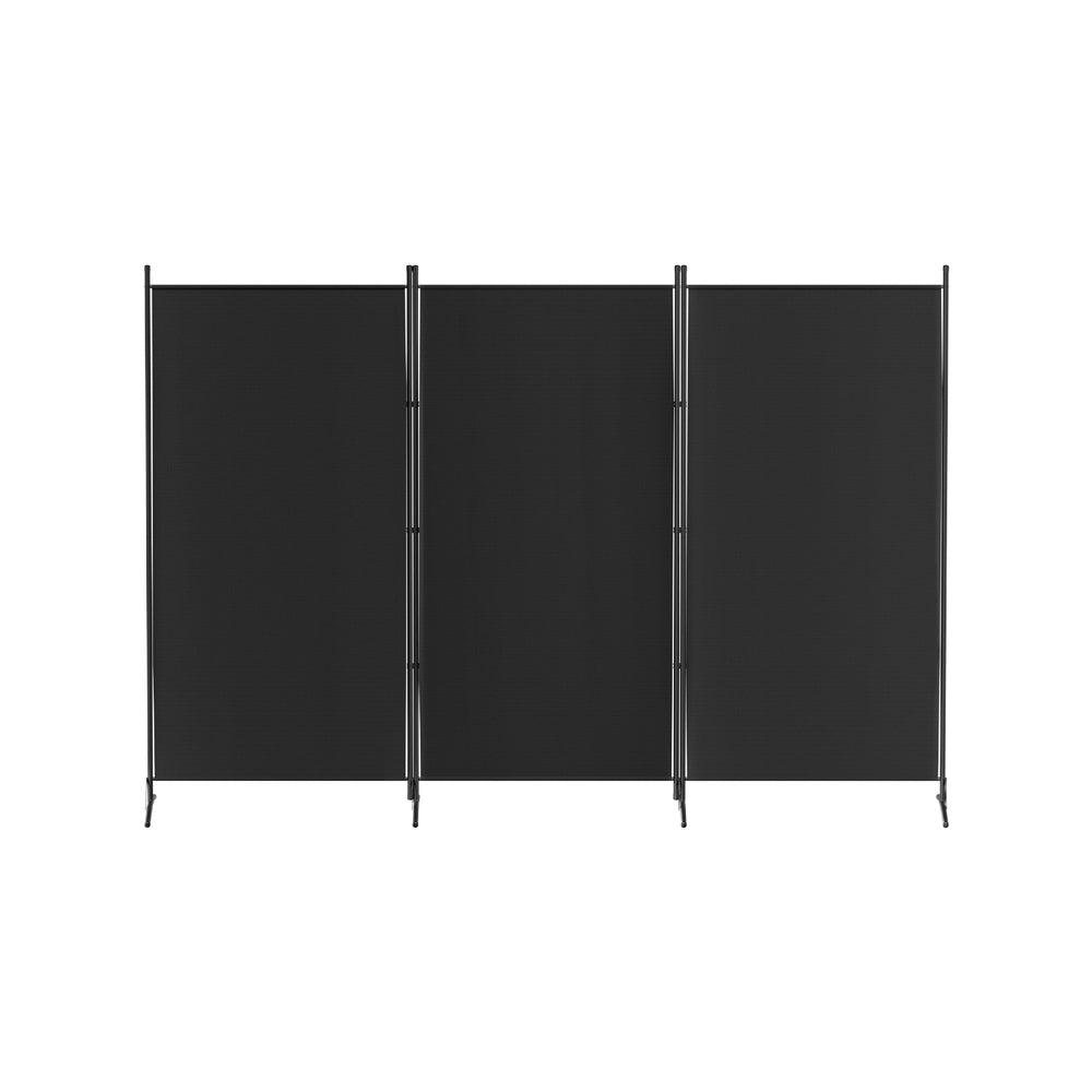 Artiss 3 Panel Room Divider Screen 260x180cm Fabric Black-Furniture > Bedroom > Room Dividers-PEROZ Accessories