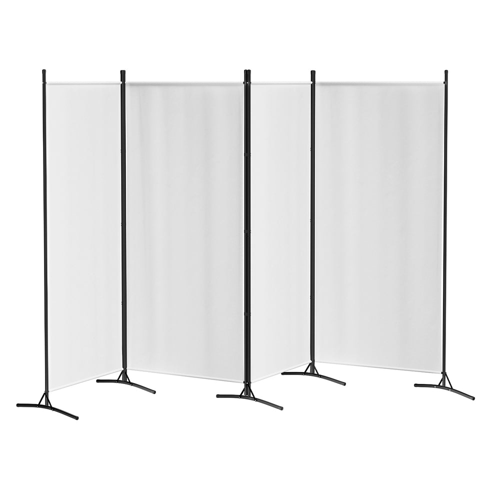 Artiss 4 Panel Room Divider Screen 345x180cm Fabric White-Furniture > Bedroom > Room Dividers-PEROZ Accessories