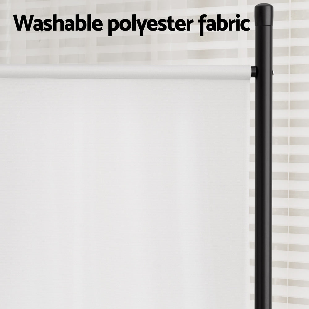 Artiss 4 Panel Room Divider Screen 345x180cm Fabric White-Furniture > Bedroom > Room Dividers-PEROZ Accessories