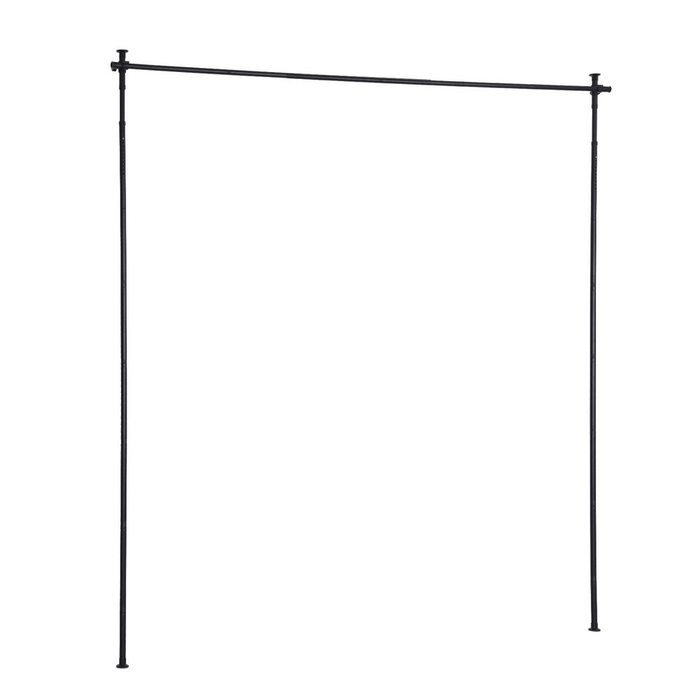 Artiss Room Divider Curtain Rod Extendable Black-Furniture > Bedroom > Room Dividers-PEROZ Accessories