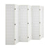 Oikiture 6 Panel Room Divider Timber Farbic White-Room Dividers-PEROZ Accessories