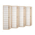 Oikiture 8 Panel Room Divider Timber Farbic Natural-Room Dividers-PEROZ Accessories