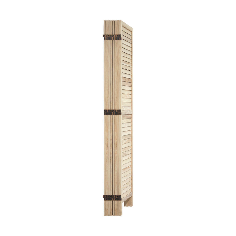 Oikiture 8 Panel Room Divider Timber Wooden Natural-Room Dividers-PEROZ Accessories