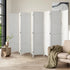 Oikiture 8 Panel Room Divider Privacy Screen White-Room Divider-PEROZ Accessories