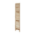 Oikiture 4 Panel Room Divider With Shelves Timber Wooden Natural-Room Dividers-PEROZ Accessories