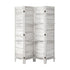 Oikiture 4 Panel Room Divider With Shelves Timber Wooden White-Room Dividers-PEROZ Accessories
