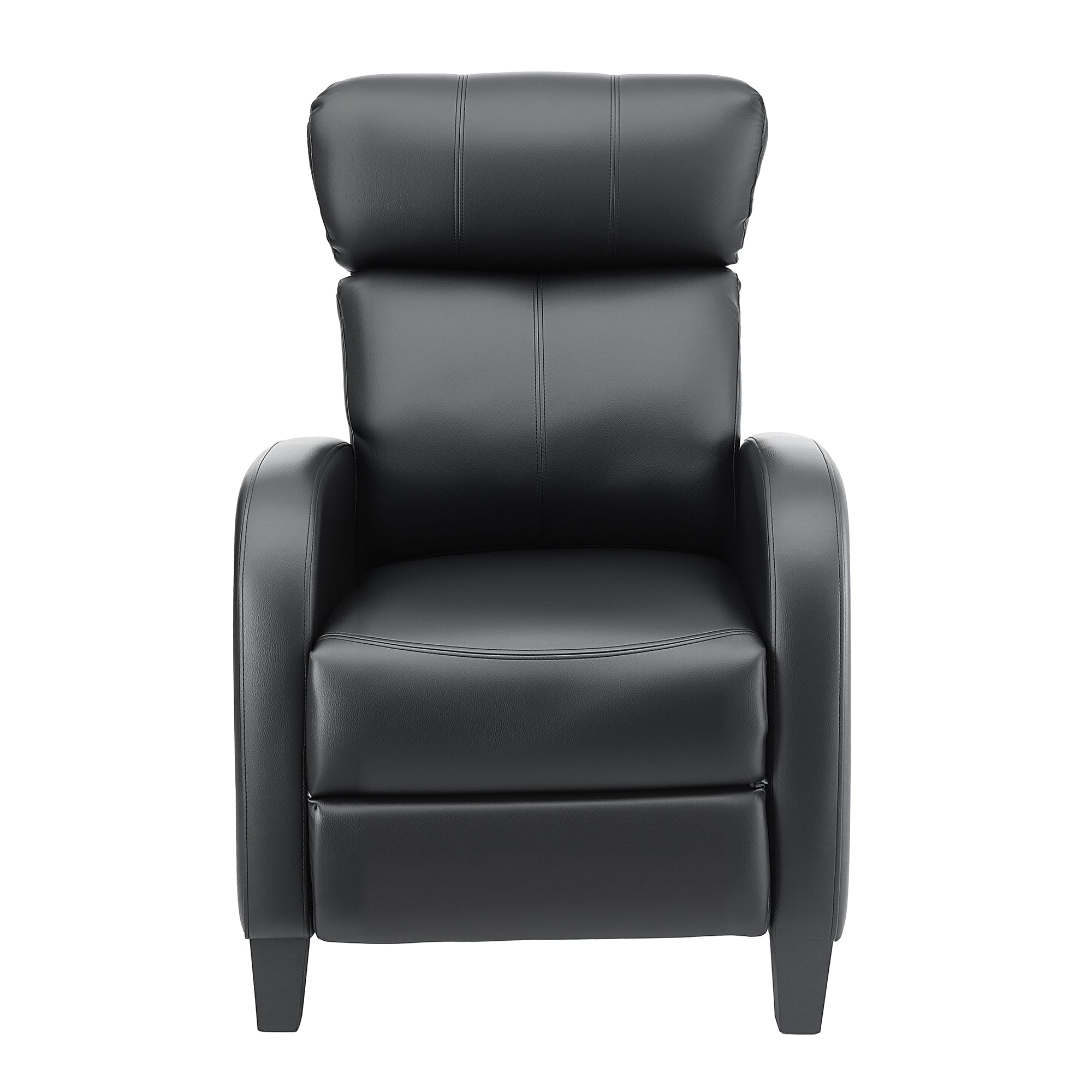 Artiss Massage Recliner Chair Small Recliner Sofa for Adults PU Leather Black-Furniture > Bar Stools & Chairs > Arm Chairs & Recliners-PEROZ Accessories