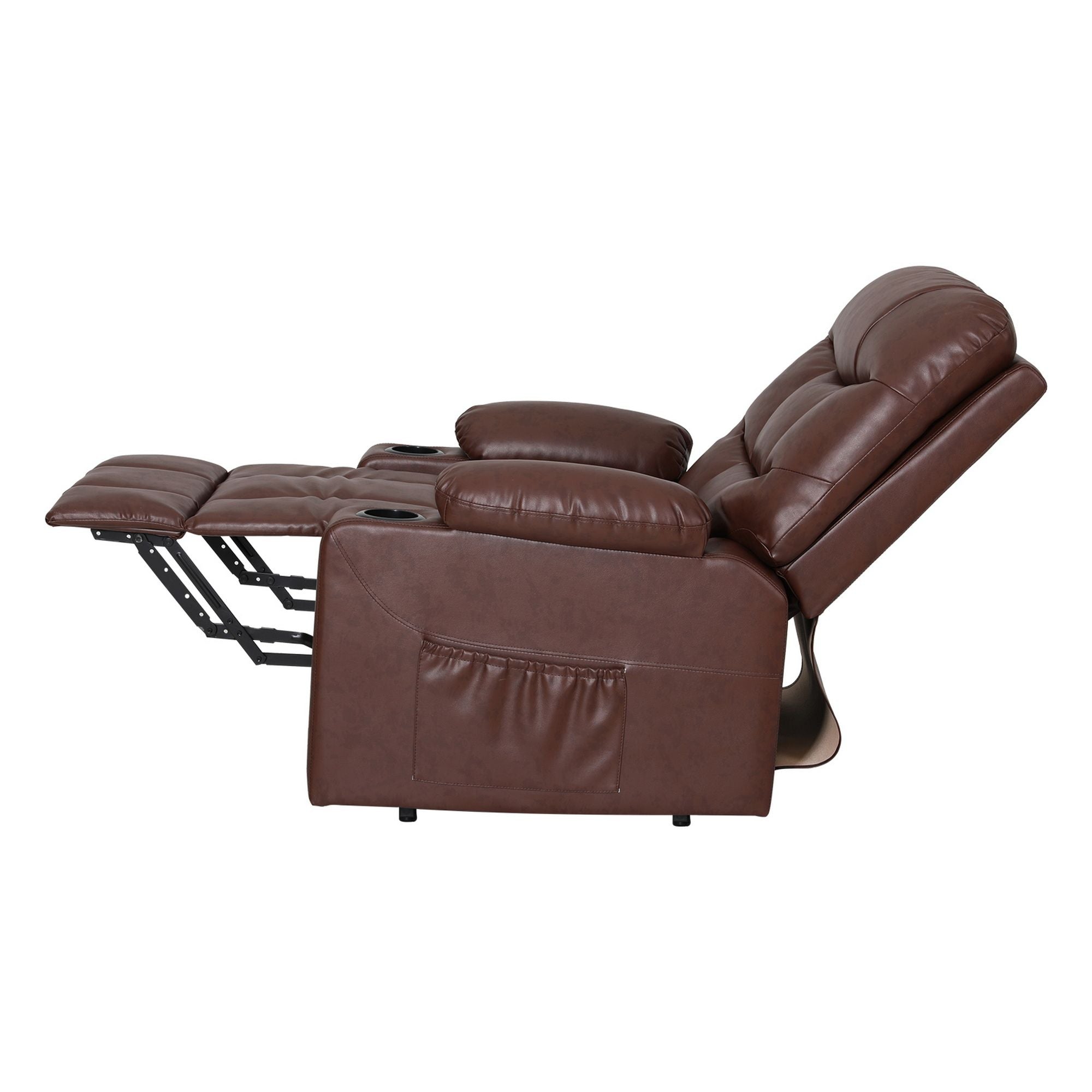 Artiss Recliner Chair Lift Assist Heated Massage Chair Leather Claude-Furniture > Bar Stools & Chairs-PEROZ Accessories