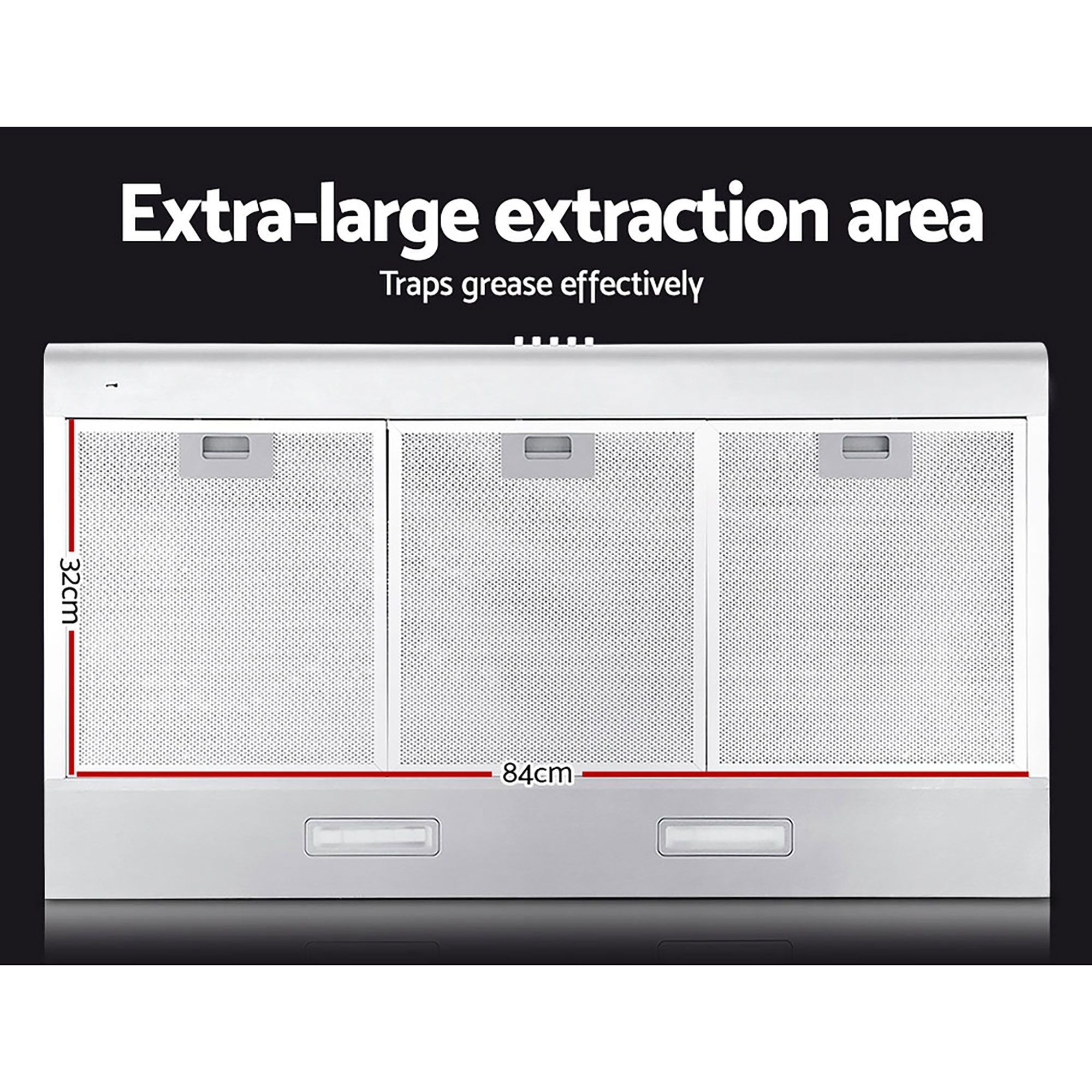 Devanti 900mm Range Hood 90cm Rangehood Stainless Steel-Rangehoods-PEROZ Accessories