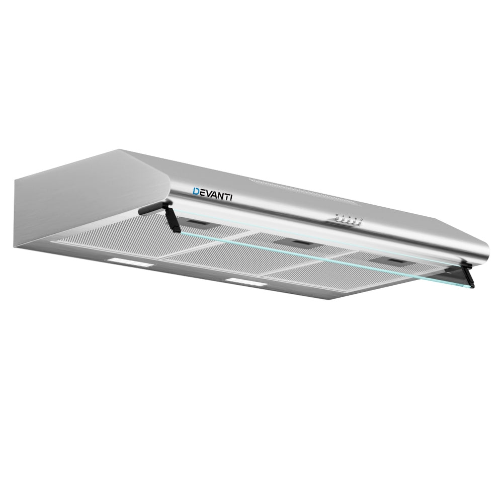 Devanti 900mm Range Hood 90cm Rangehood Stainless Steel-Appliances > Kitchen Appliances > Cooking Ranges-PEROZ Accessories