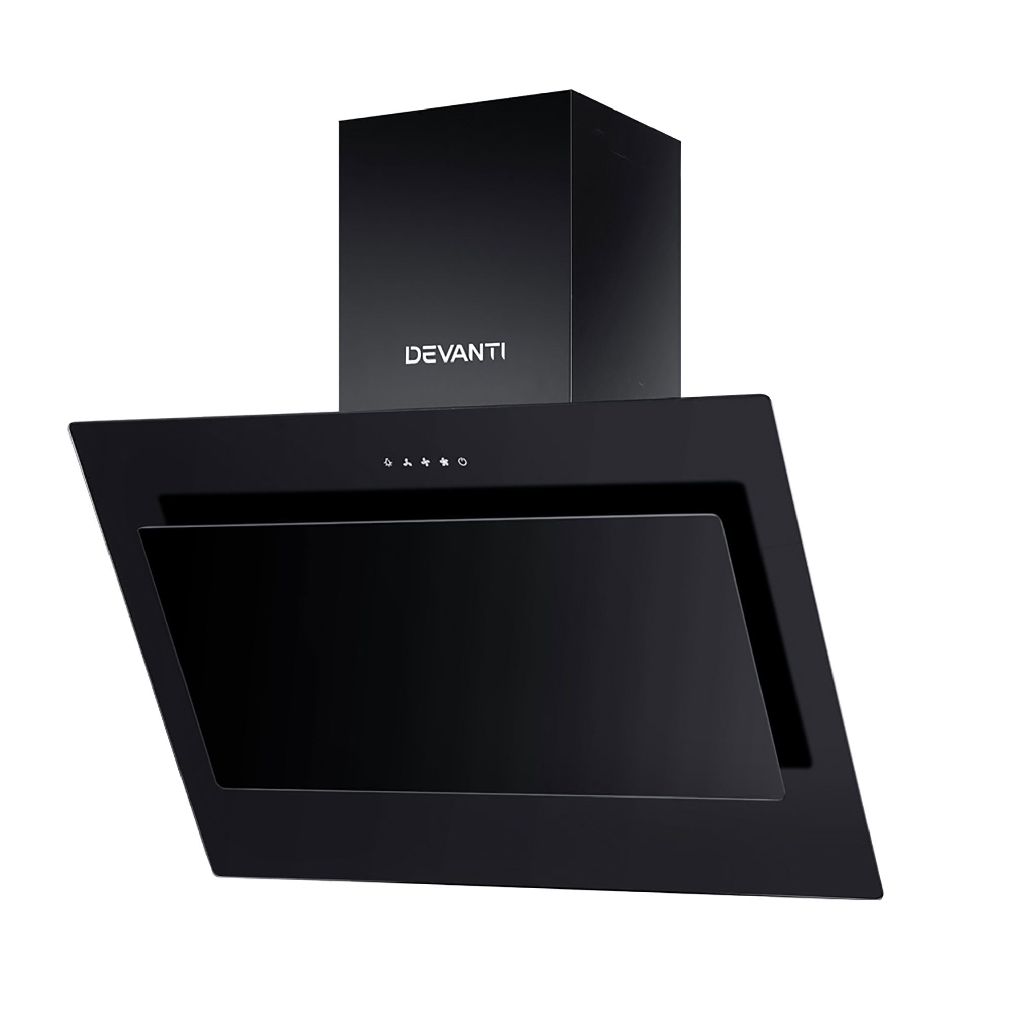 Devanti 900mm Range Hood 90cm Rangehood Glass Black-Rangehoods-PEROZ Accessories