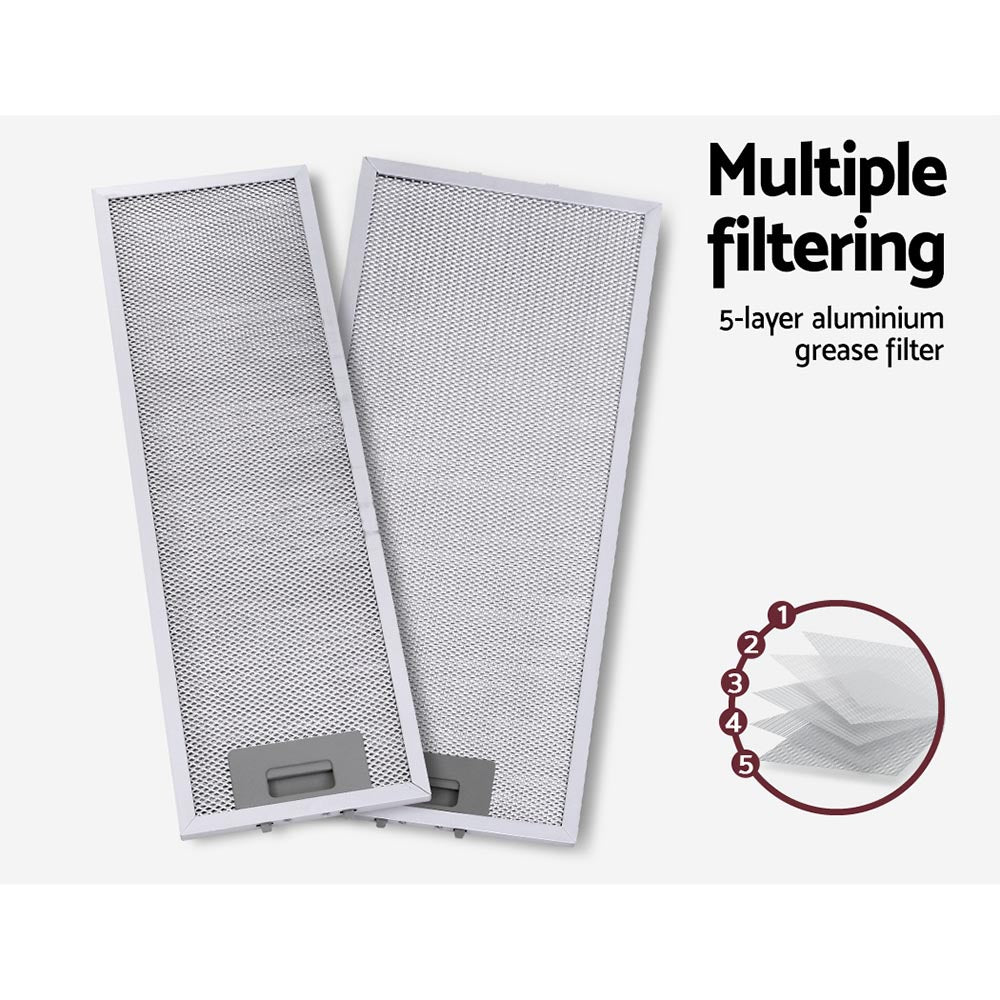 Devanti 600mm Range Hood 60cm Slide out Rangehood Stainless Steel-Rangehoods-PEROZ Accessories