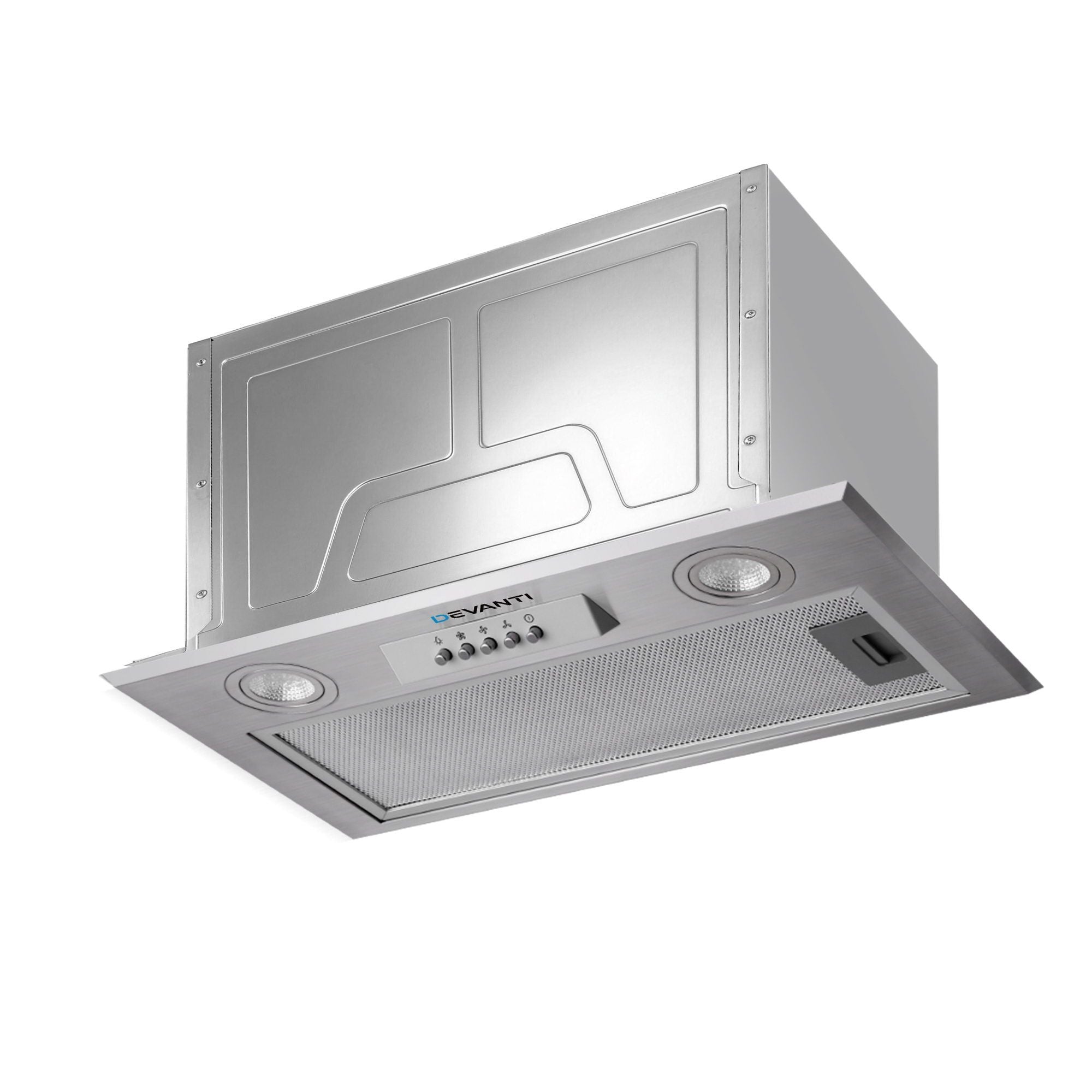 Devanti 520mm Range Hood 52cm Rangehood Stainless Steel-Rangehoods-PEROZ Accessories