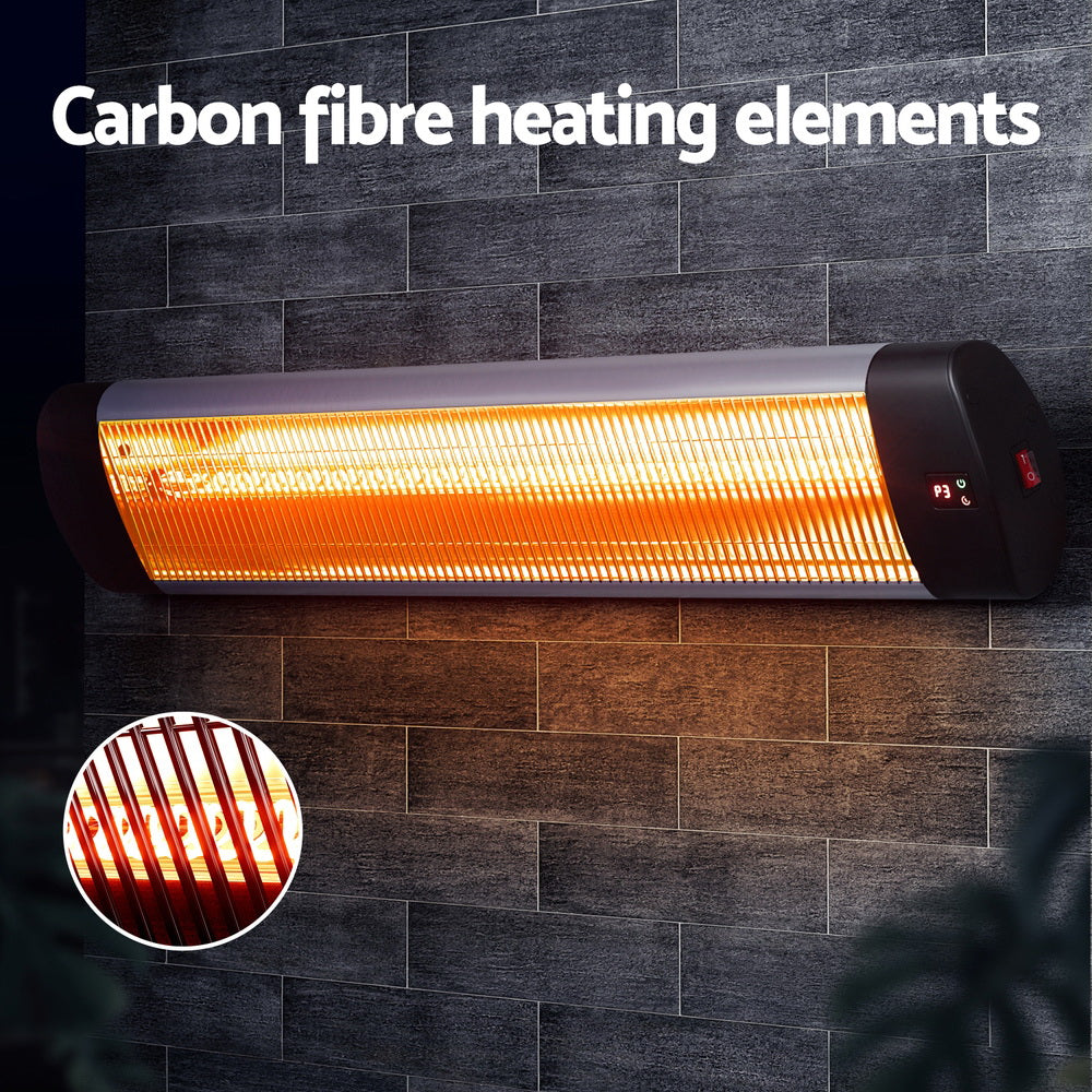 Devanti Electric Strip Heater Radiant Heaters 3000W-Appliances > Heaters-PEROZ Accessories