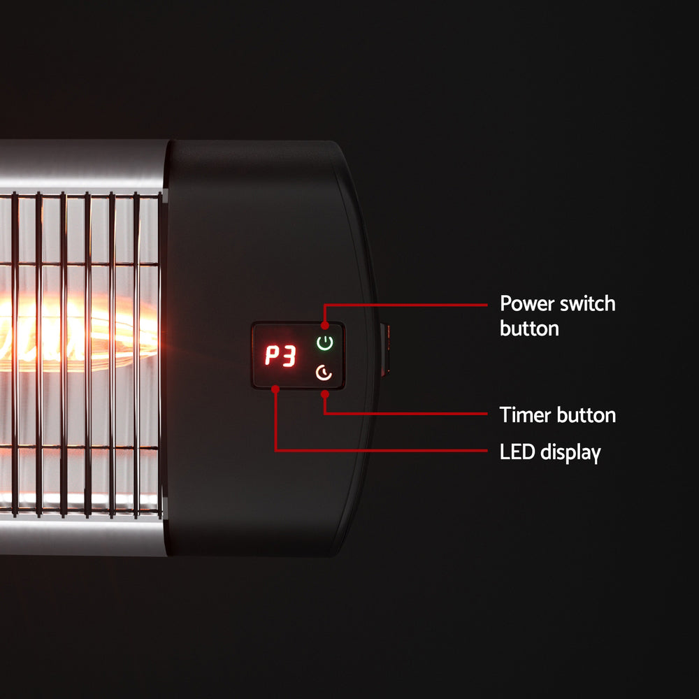 Devanti Electric Strip Heater Radiant Heaters 3000W-Appliances > Heaters-PEROZ Accessories