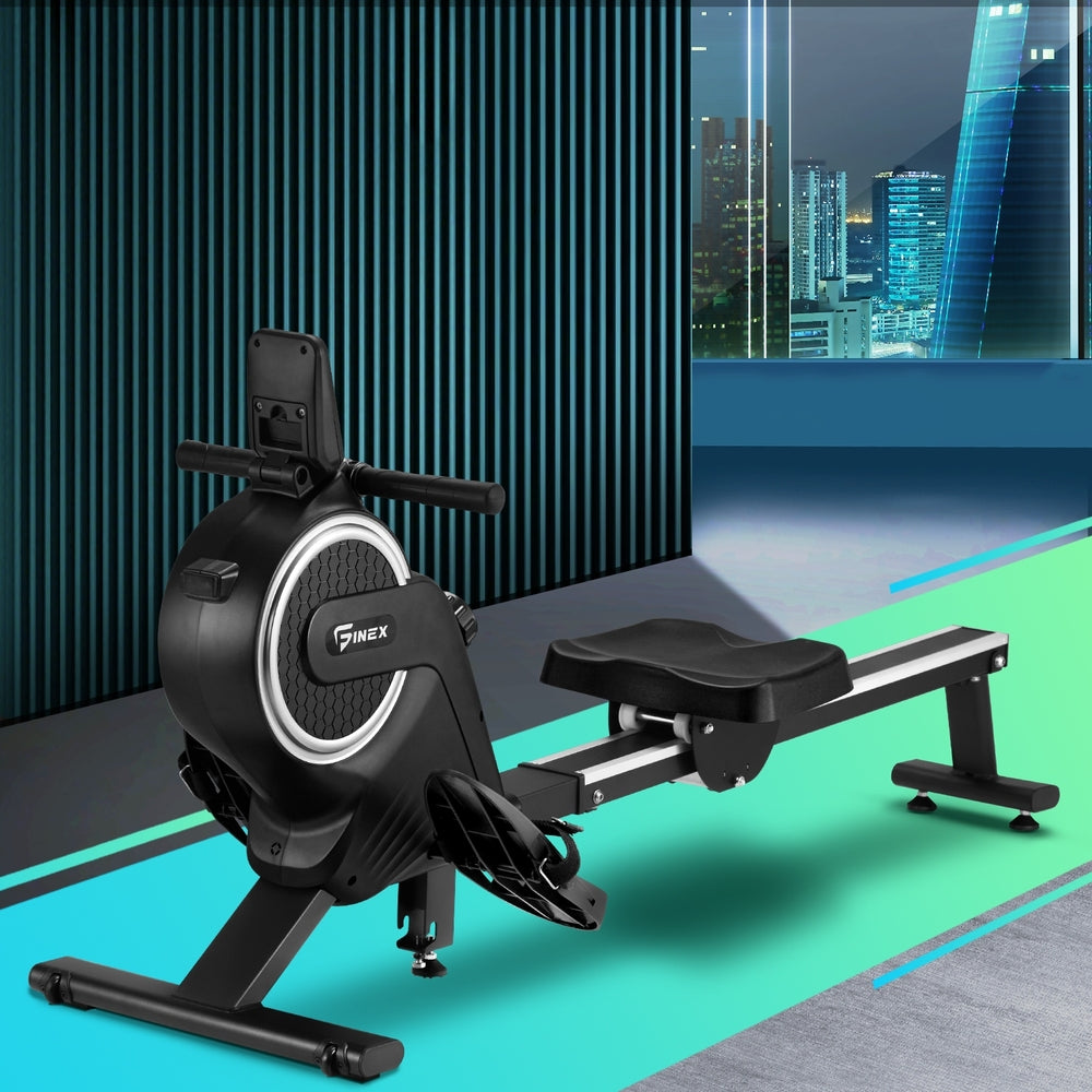 Finex Rowing Machine Magnetic Resistance Aluminium-Rowing Machine-PEROZ Accessories