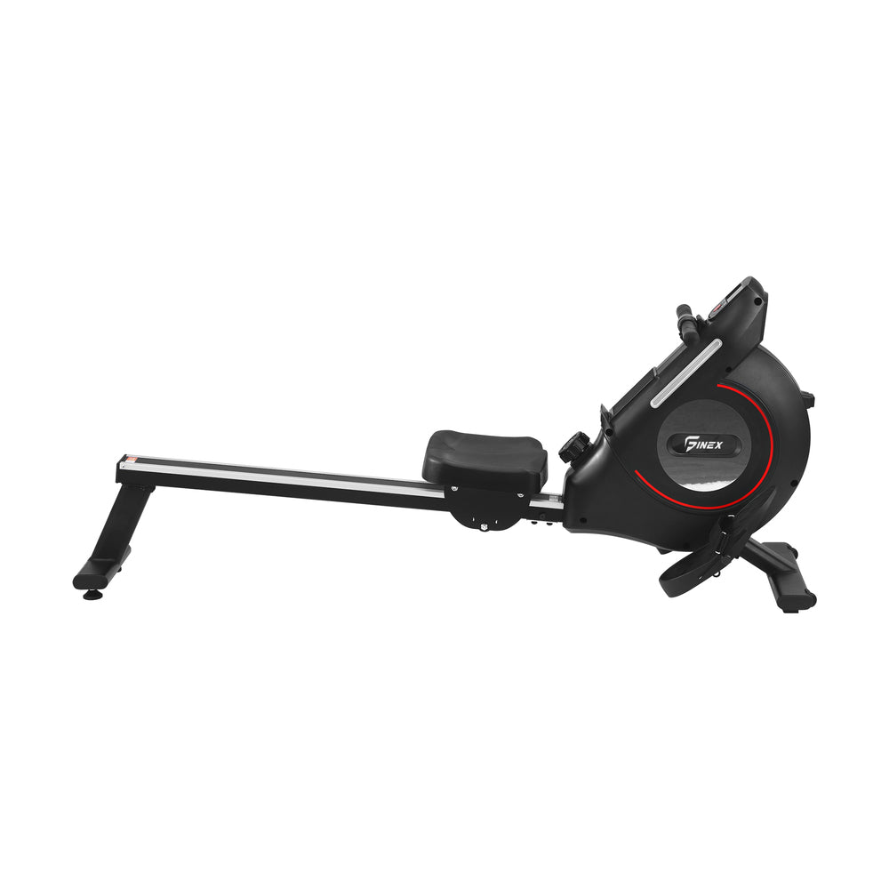 Finex Rowing Machine Rower Magnetic Resistance Exercise Fitness Black-Rowing Machine-PEROZ Accessories