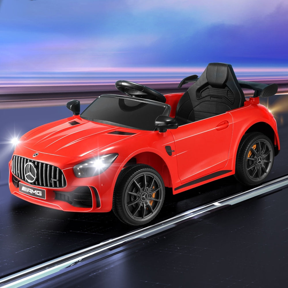 Kids Ride On Car Mercedes-Benz AMG GTR Licensed Electric Vehicle Toy Gift 12V Red-Ride On Car-PEROZ Accessories