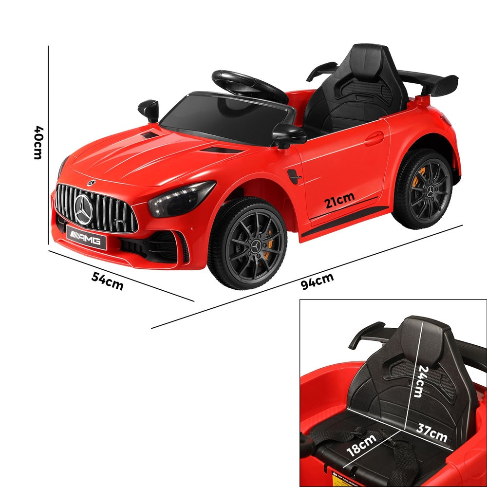 Kids Ride On Car Mercedes-Benz AMG GTR Licensed Electric Vehicle Toy Gift 12V Red-Ride On Car-PEROZ Accessories