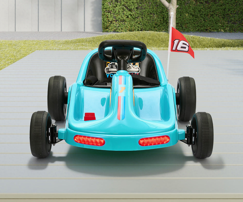 Mazam Ride on Car Electric Kart with Light Bluetooth Blue-Ride On Car-PEROZ Accessories