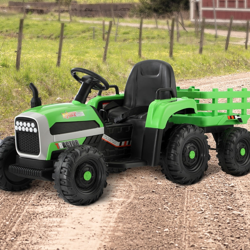 Mazam Kids Ride On Car Tractor 12V Toys Remote Control Green-Ride On Car-PEROZ Accessories