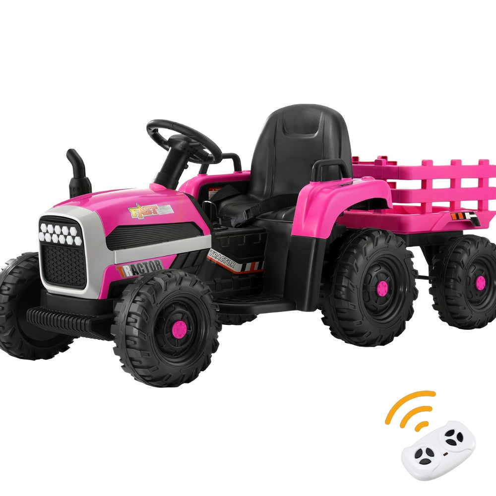 Mazam Kids Ride On Car Tractor 12V Toys Remote Control Pink-Ride On Car-PEROZ Accessories