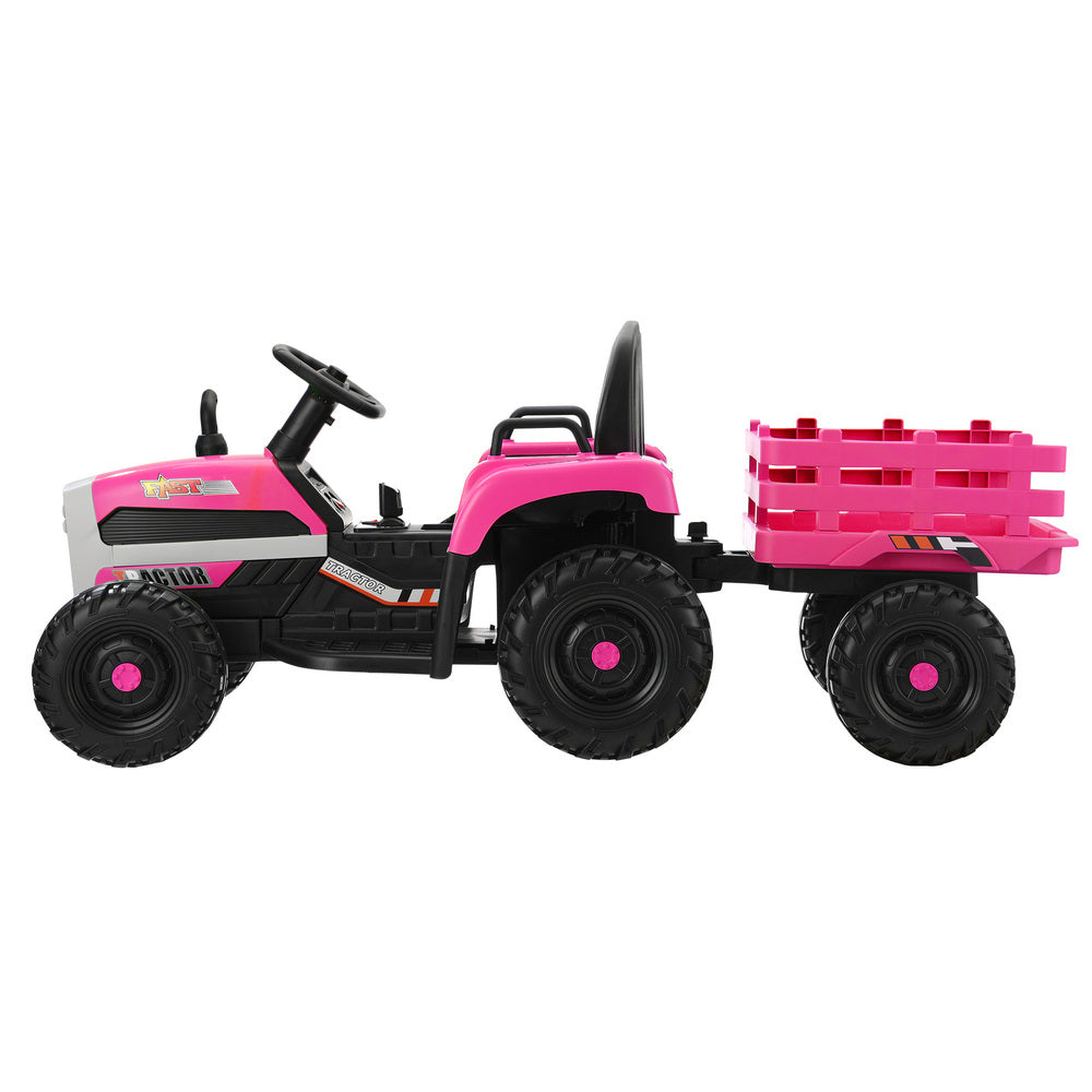 Mazam Kids Ride On Car Tractor 12V Toys Remote Control Pink-Ride On Car-PEROZ Accessories