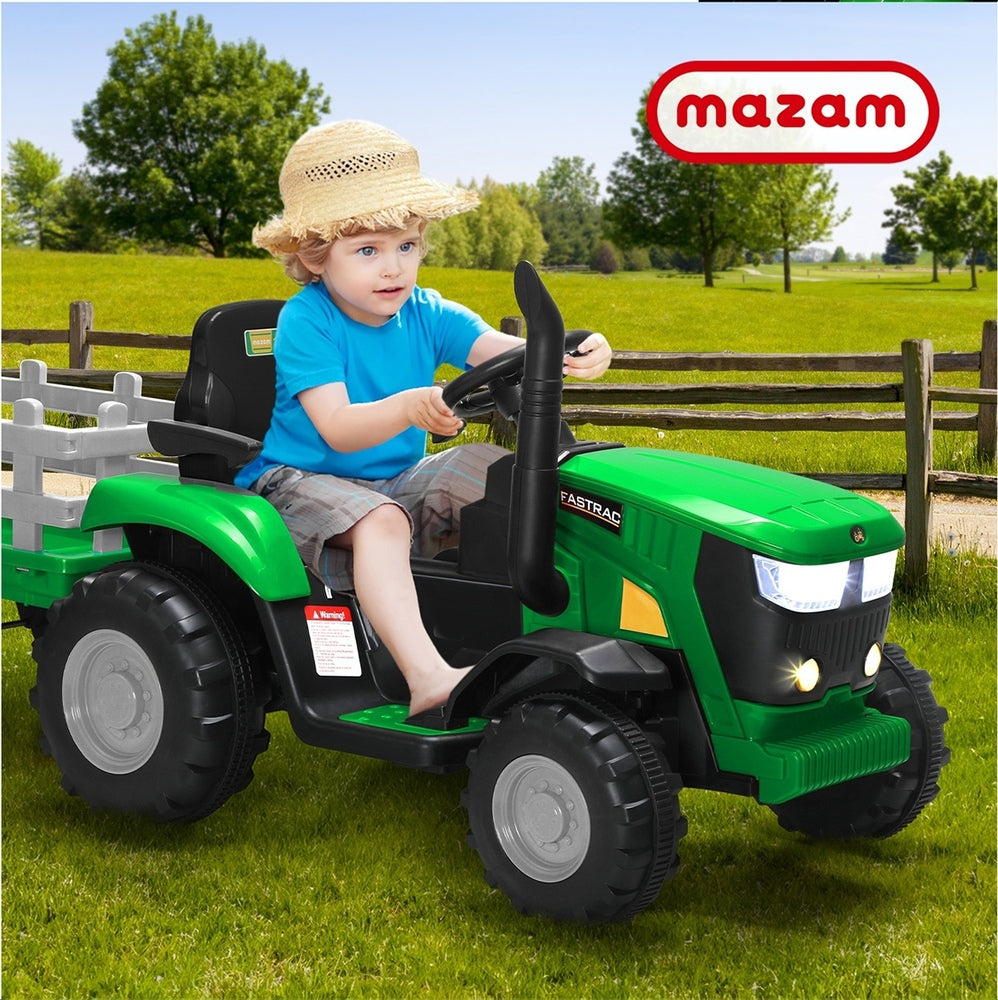 Mazam Kids Ride On Tractor Toy W/ Trailer Remote Battery Electric Operated Car-Ride On Car-PEROZ Accessories