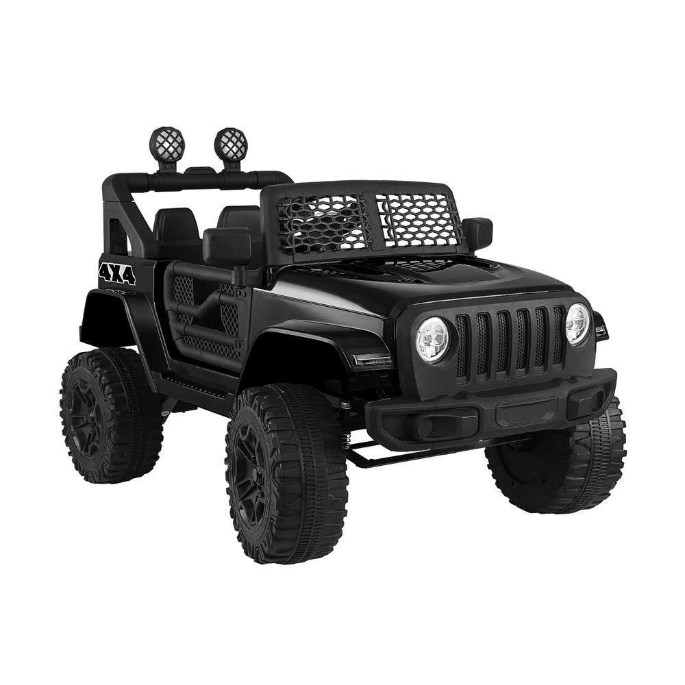 Mazam Jeep Kids Ride On Car with 12V Battery Twin Motors and Remote Control Black-Ride on Toys - Cars-PEROZ Accessories