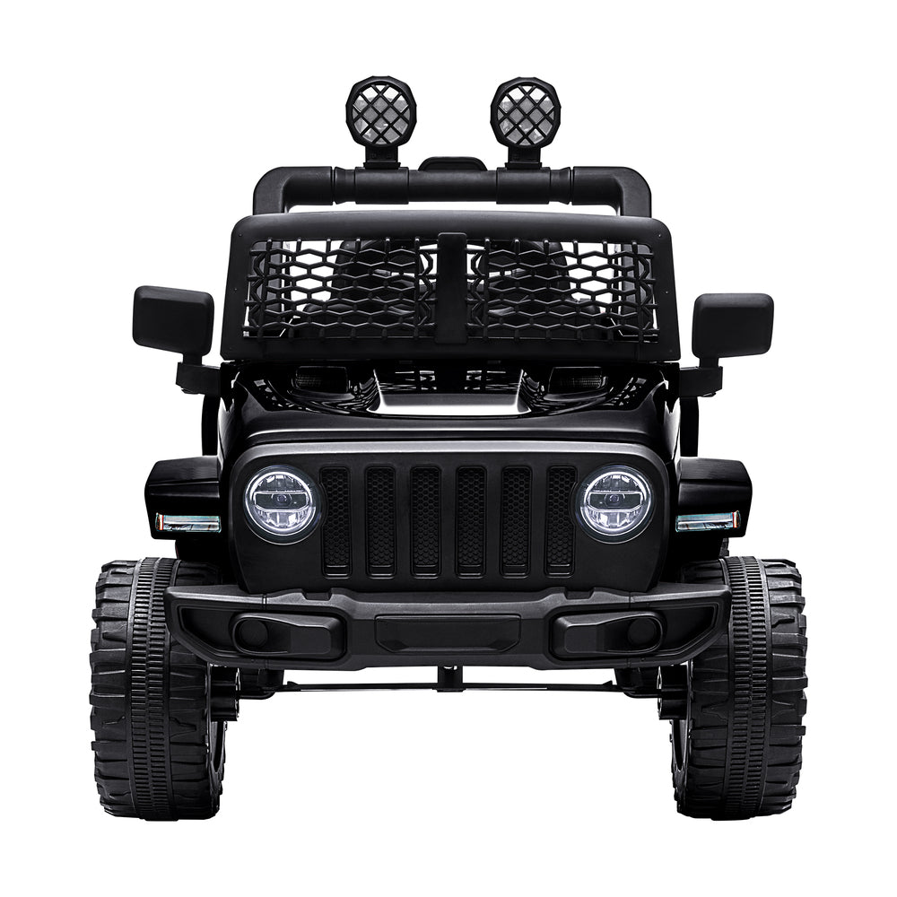 Mazam Jeep Kids Ride On Car with 12V Battery Twin Motors and Remote Control Black-Ride on Toys - Cars-PEROZ Accessories