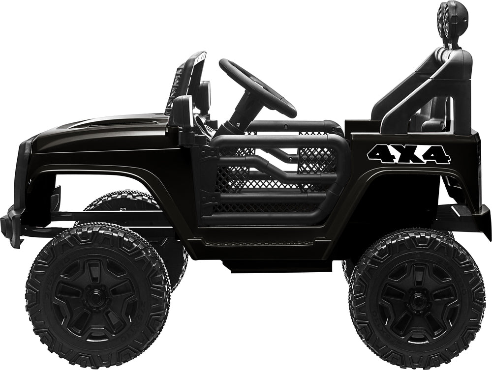 Mazam Jeep Kids Ride On Car with 12V Battery Twin Motors and Remote Control Black-Ride on Toys - Cars-PEROZ Accessories