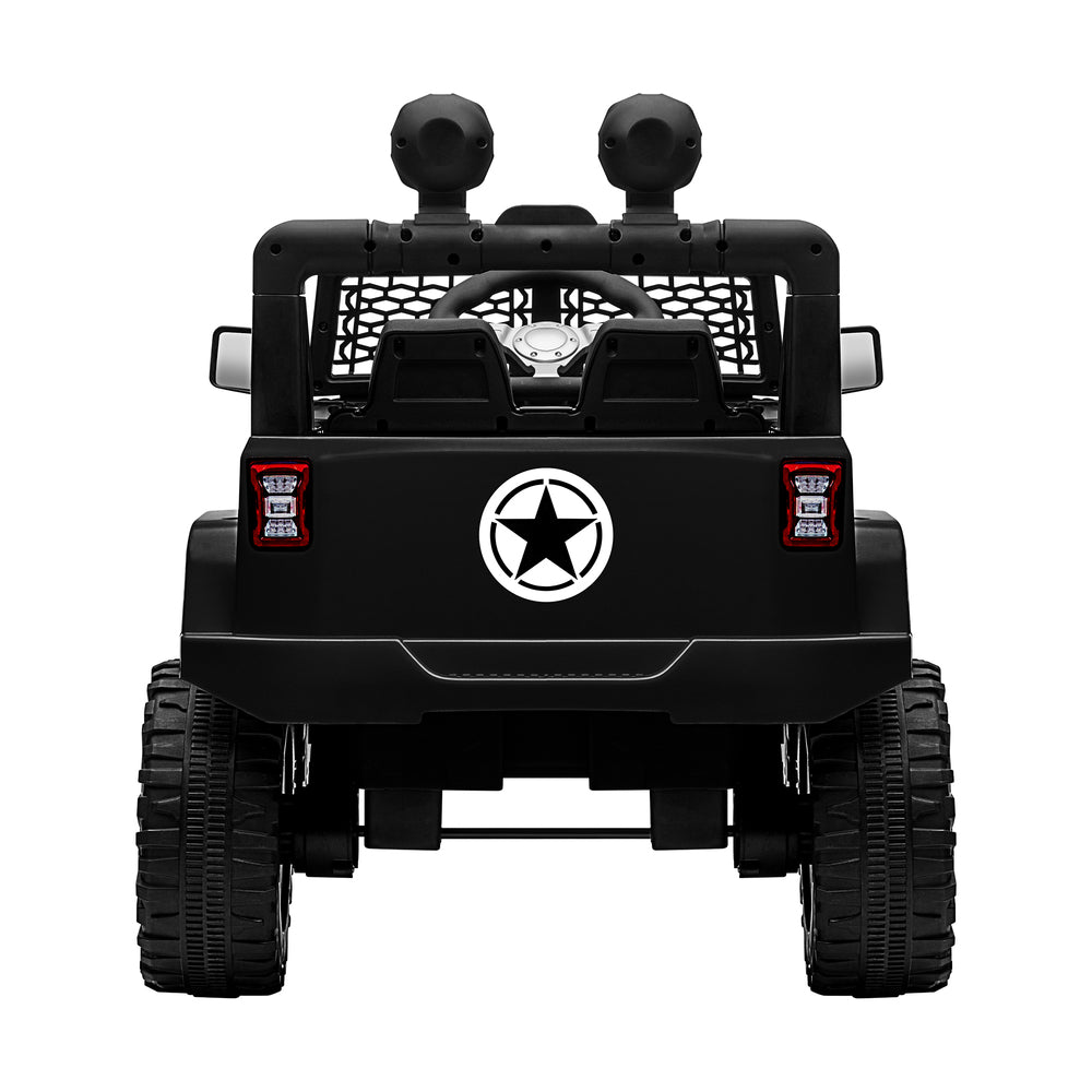 Mazam Jeep Kids Ride On Car with 12V Battery Twin Motors and Remote Control Black-Ride on Toys - Cars-PEROZ Accessories