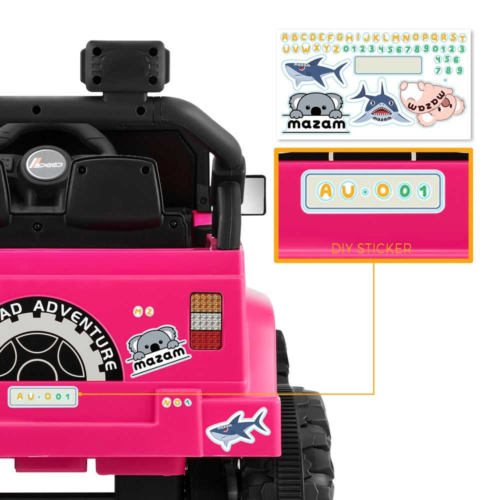 Mazam Kids Ride On Cars Remote Control 12V Electric Pink-Ride On Car-PEROZ Accessories