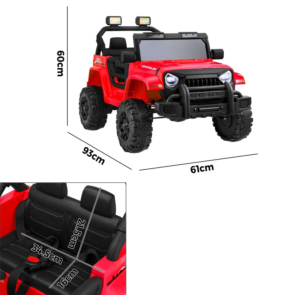 Mazam Kids Ride on Cars 12V Electric Battery Remote Control LED Red-Ride On Car-PEROZ Accessories