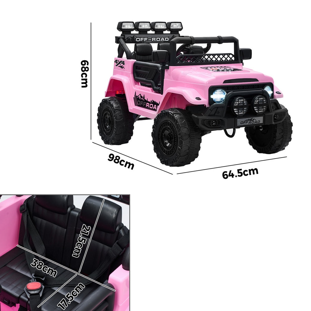 Mazam Ride on Car Electric Jeep Bluetooth Pink-Ride On Car-PEROZ Accessories
