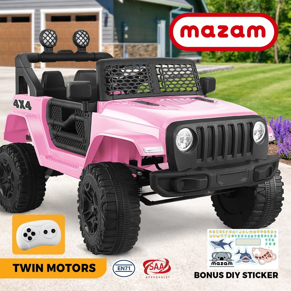 Mazam Kids Ride On Car Jeep Electric Vehicle Toy Remote Cars Gift 12V LED Light-Ride on Toys - Cars-PEROZ Accessories