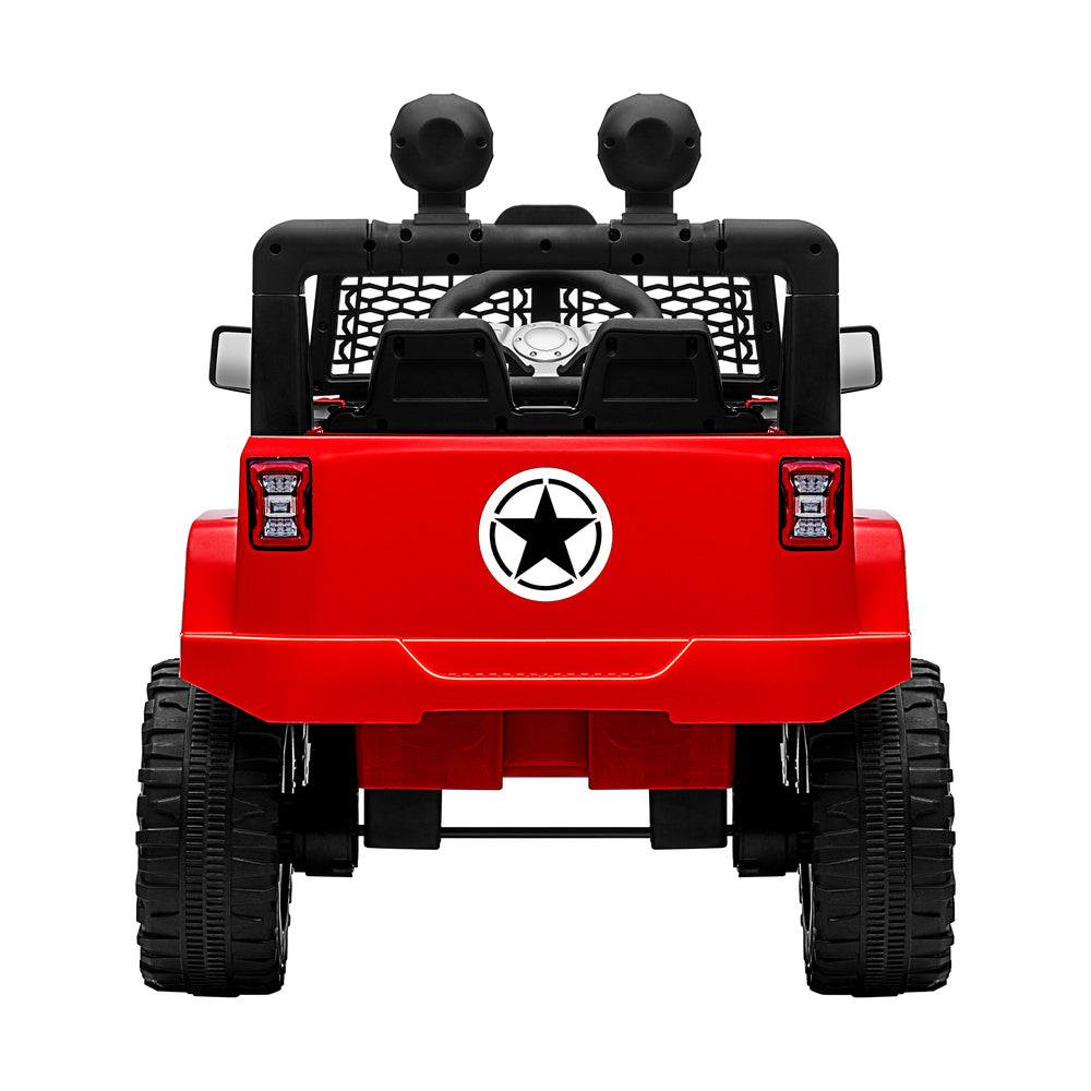 Mazam Jeep Kids Ride On Car with 12V Battery Twin Motors and Remote Control Red-Ride on Toys - Cars-PEROZ Accessories