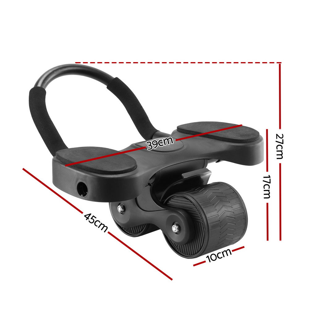 Everfit Ab Roller Automatic Rebound Abdominal Exercise Wheel Home Gym Workout-Sports & Fitness > Exercise, Gym & Fitness > Gym & Training Step-PEROZ Accessories
