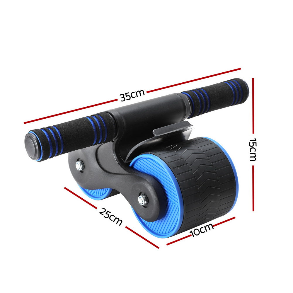 Everfit Ab Roller Automatic Rebound Abdominal Wheel Home Gym Workout Blue-Sports & Fitness > Exercise, Gym & Fitness > Gym Equipment & Accessories-PEROZ Accessories